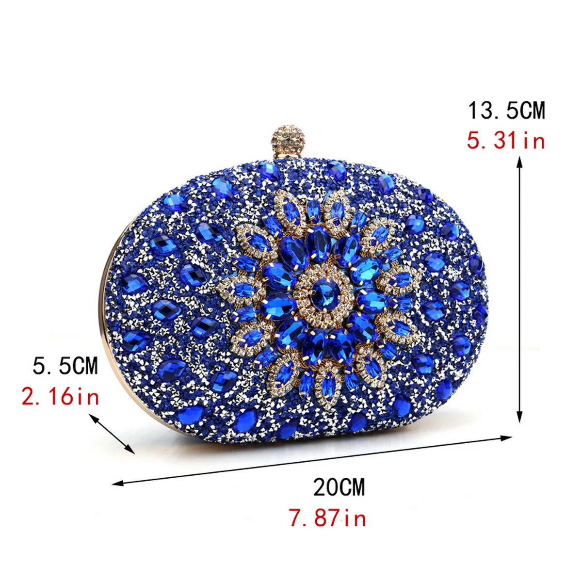 Flower Rhinestone Evening Clutch