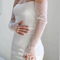 Customized Chantilly Lace Fingerless Wedding Gloves Elegant Long Bridal Sleeves Vintage Accessory for Brides Tulle Bridal Glove