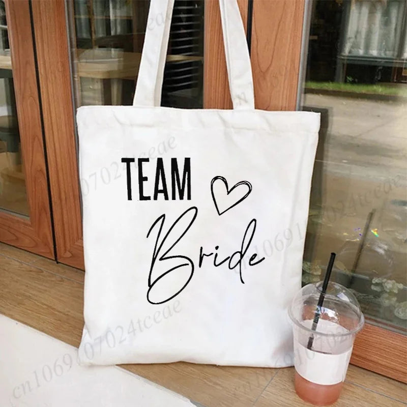 “Team Bride” Canvas Tote Bag