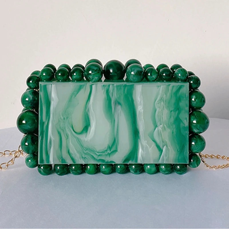 Leopard Acrylic Box Evening Clutch