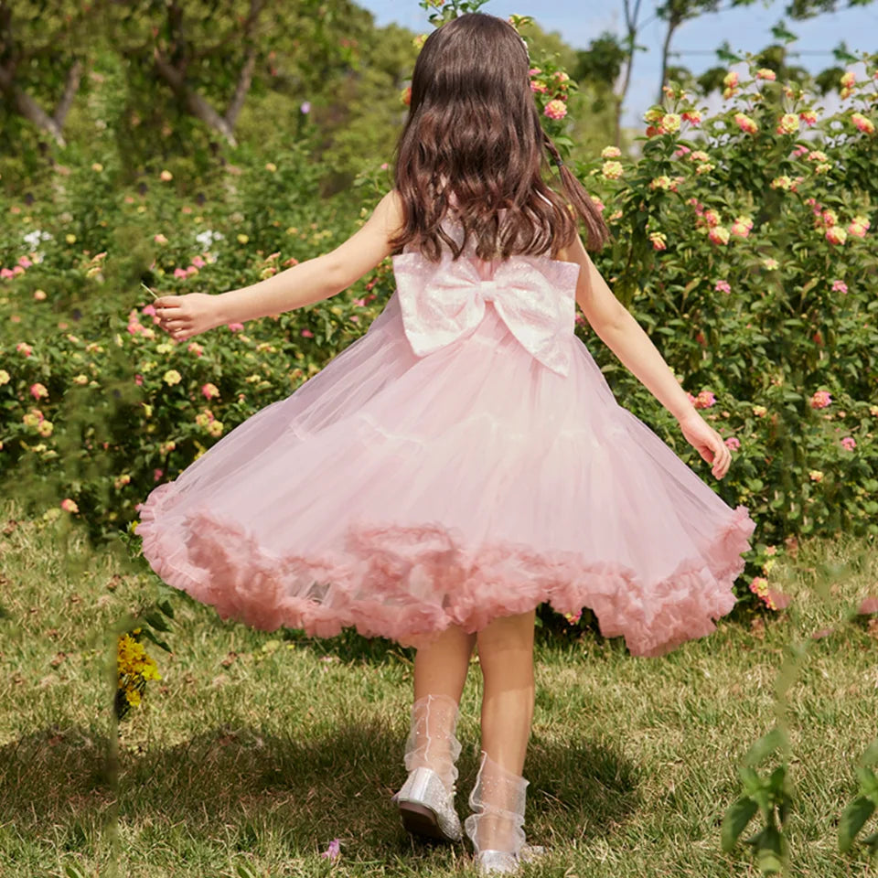 Customized Dress Flower Girl Dress For Wedding  Appliques Fairy Dress Ball Gown Girl Princess Tulle Baby Simple Dress 2025