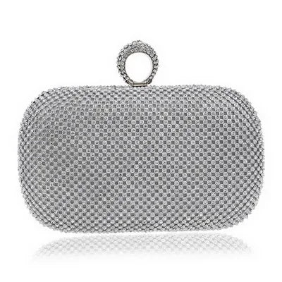 Diamond-Studded Chain Evening Bag