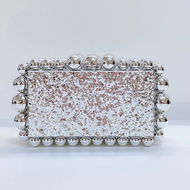 Leopard Acrylic Box Evening Clutch