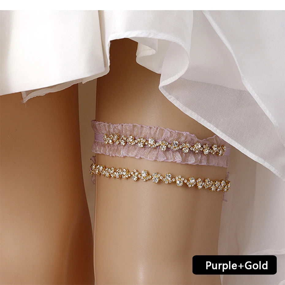 Rhinestone and Crystal Bridal Garter Jewelry