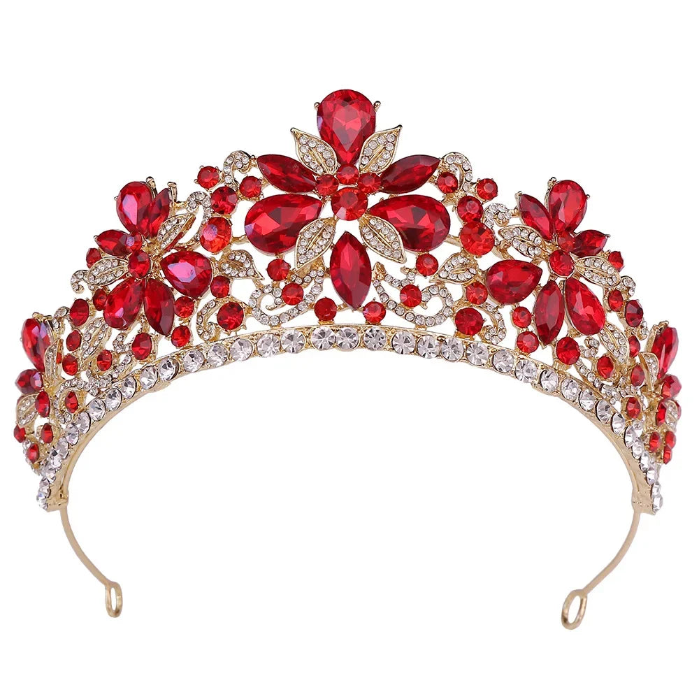 Baroque Crystal Crown Tiara