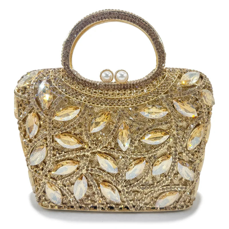 Luxury Bridal Wedding Dress Purses Women Crystal Handbags Rhinestone Party Prom Evening Clutches Minaudiere Clutch Bag