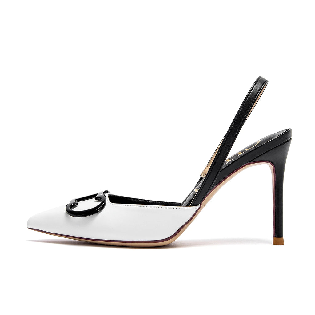 Strappy Closed-Toe Bridal Heels