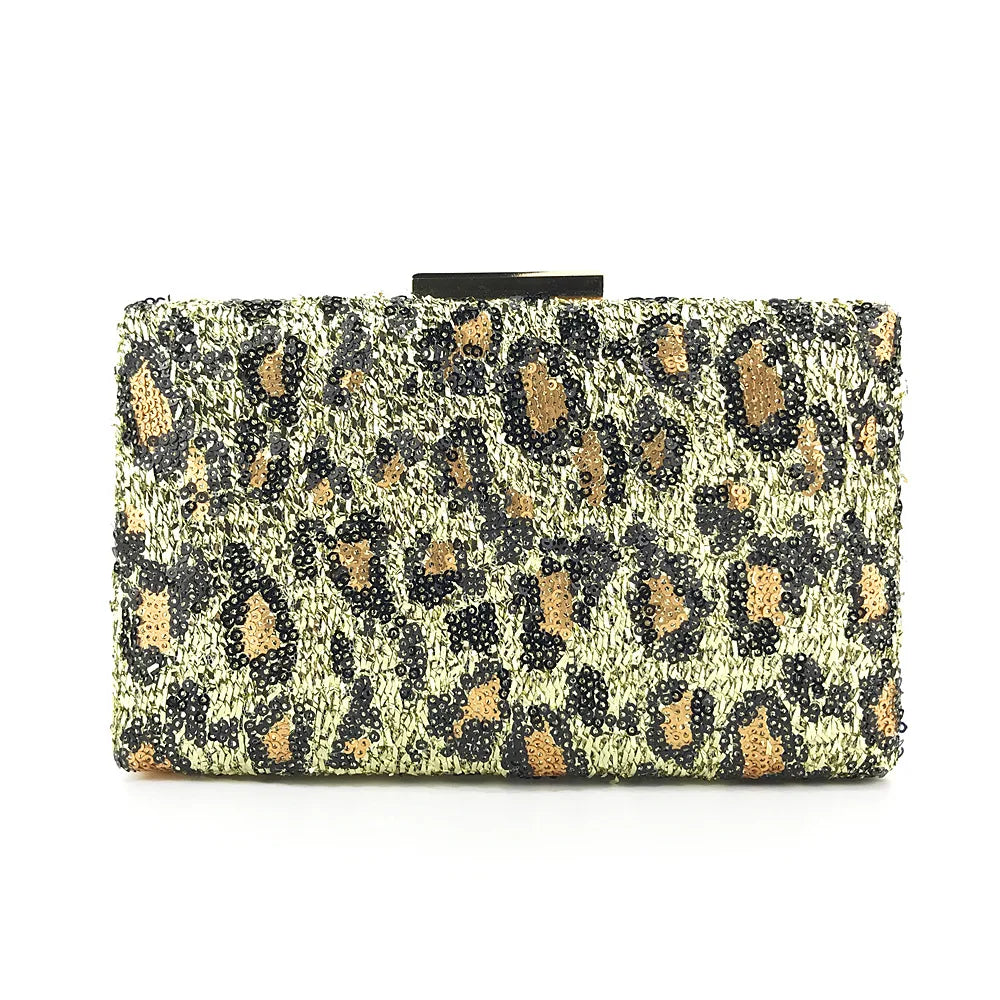 Women Fashion Clutch Bag Beaded Leaf Metal Gold Lady Evening Bag Chain Shoulder Handbags Party Wedding Bridal Bags