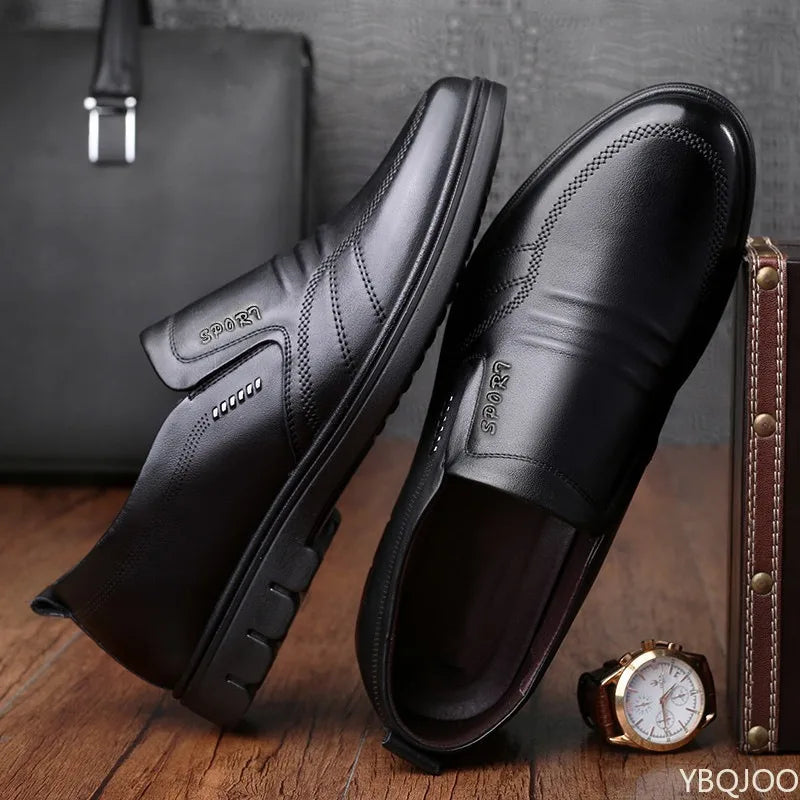 2025 Large Size Fashionable Men's Office Formal Shoes Low Cut Daily Comfortable Round Toe Multifunctional Men's Wedding Shoes