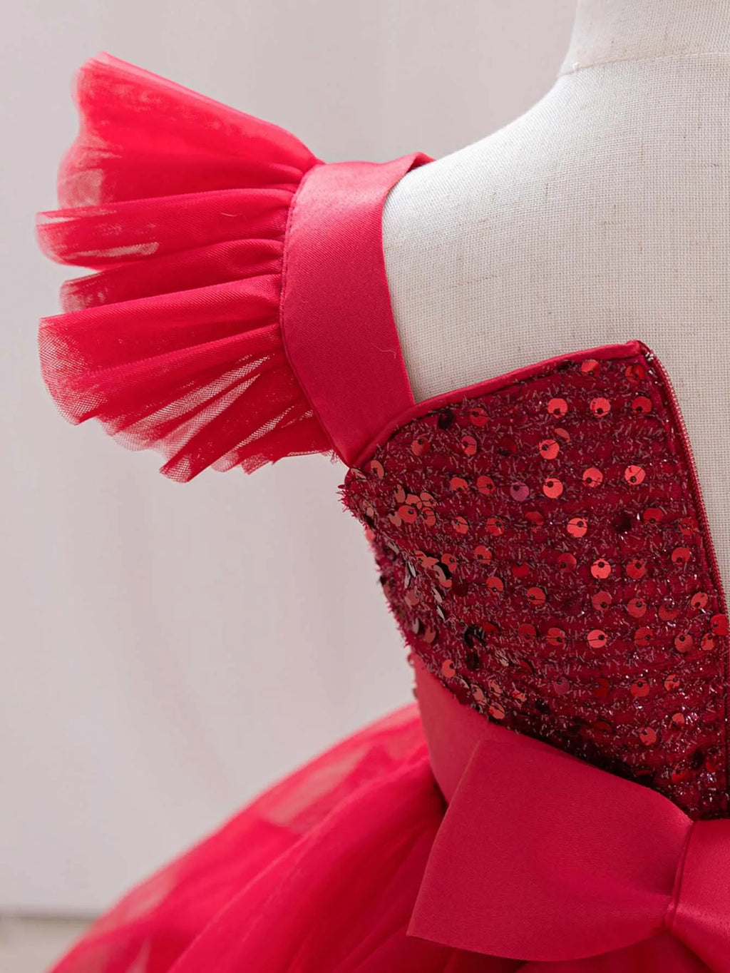 Sparkling One-Shoulder Toddler Party Dress