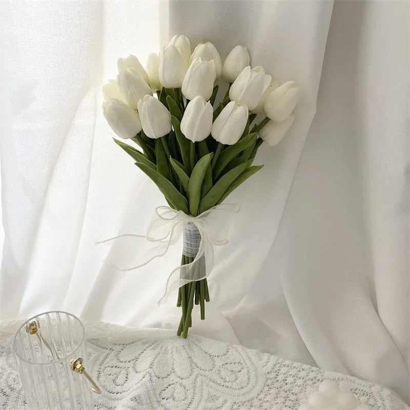 Wedding bouquet bridal bouquet white roses wedding bouquet handmade artificial flower roses