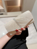 Women's Wedding Clutch Bag Luxury Rhinestone Bow Handbag Banquet Evening Party Purse Chain Diagonal Shoulder Bags For Women