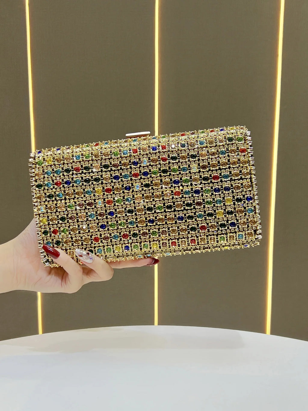women's clutch exquisite fashion dinner  celebrity rhinestone chain portable women's crossbody women's bag