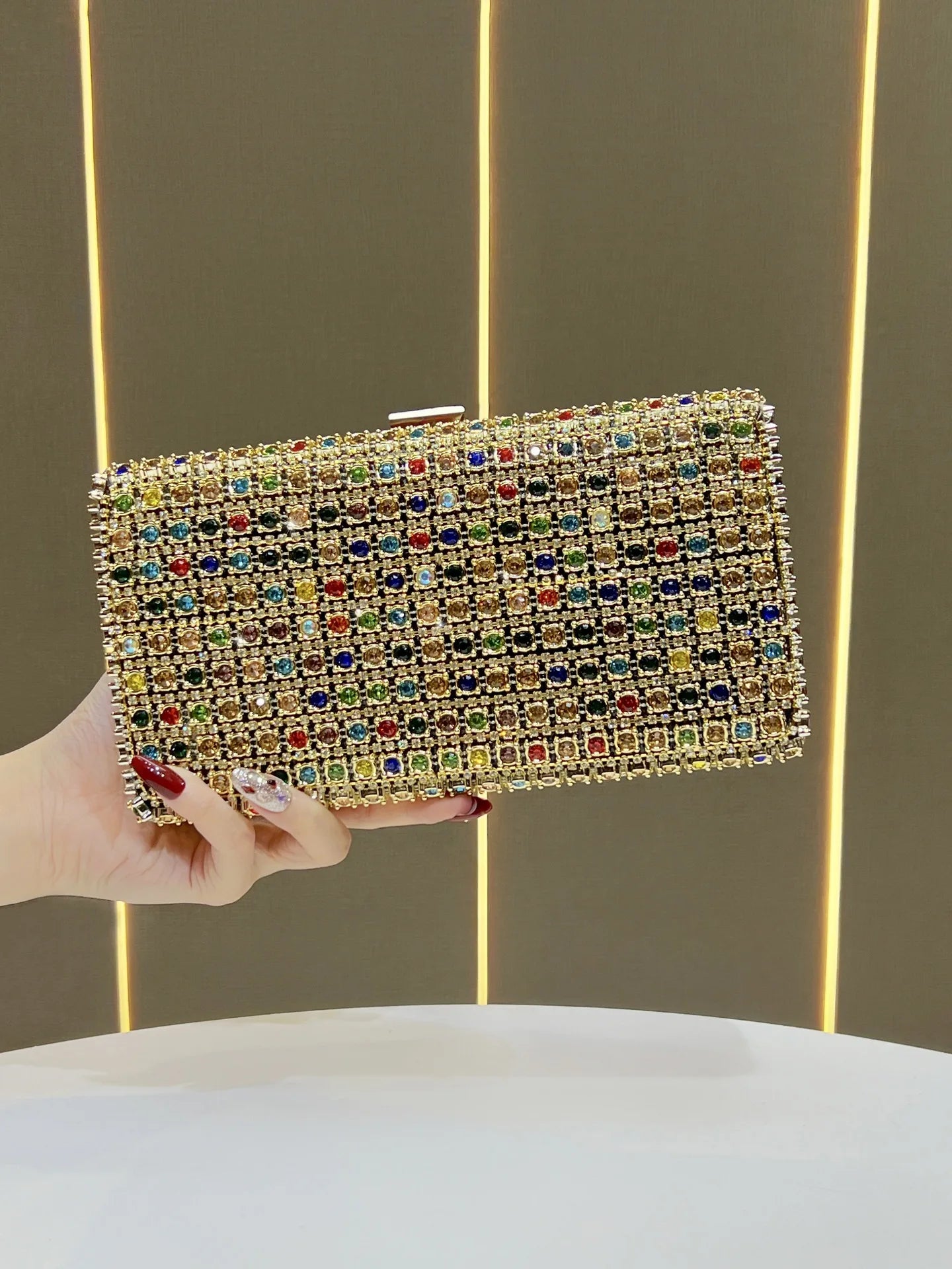 women's clutch exquisite fashion dinner  celebrity rhinestone chain portable women's crossbody women's bag