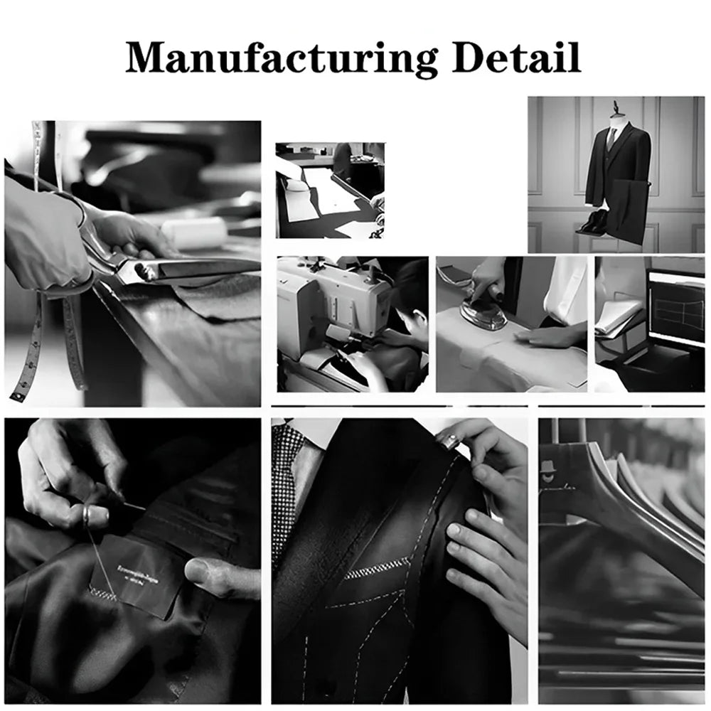 Men's Grey 3-Piece Suit (Jacket + Vest + Trousers) Elegant Classic Wedding Attire, Custom Banquet Birthday Party Tuxedo