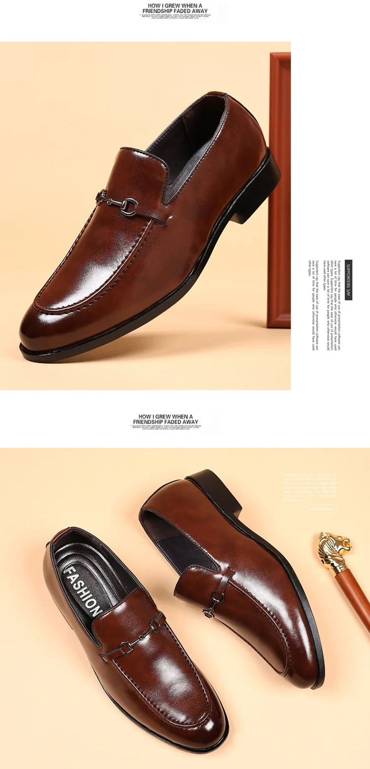Office Shoes Men Classic Loafers Men Formal Shoes Brand Dress Shoes Men Elegant Sepatu Slip on Pria Zapatos De Hombre Ayakkabi