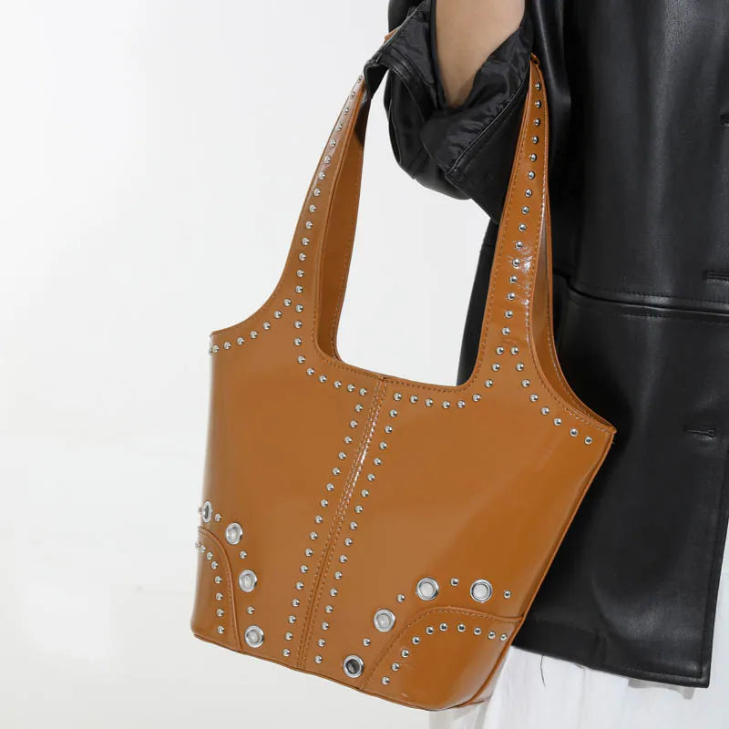 Red Wedding Purse Fashion Handbag Clutch Women Korean Style Solid PU Leather Shoulder Bag Designer Bucket Tote Lady Commute Bag
