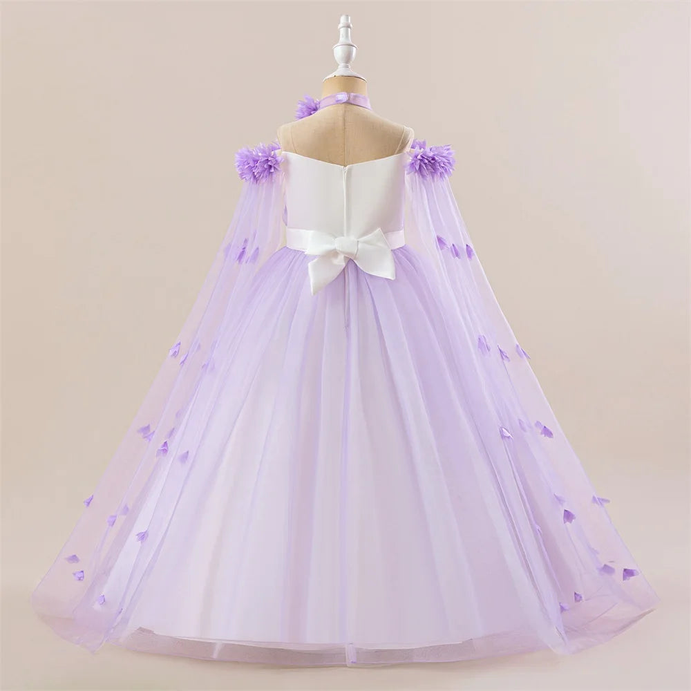 Off-Shoulder Tulle Junior Bridesmaid Dress