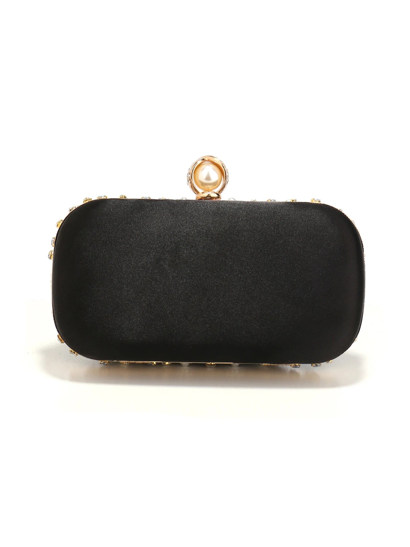 Pearl Beaded Diamond Evening Clutch