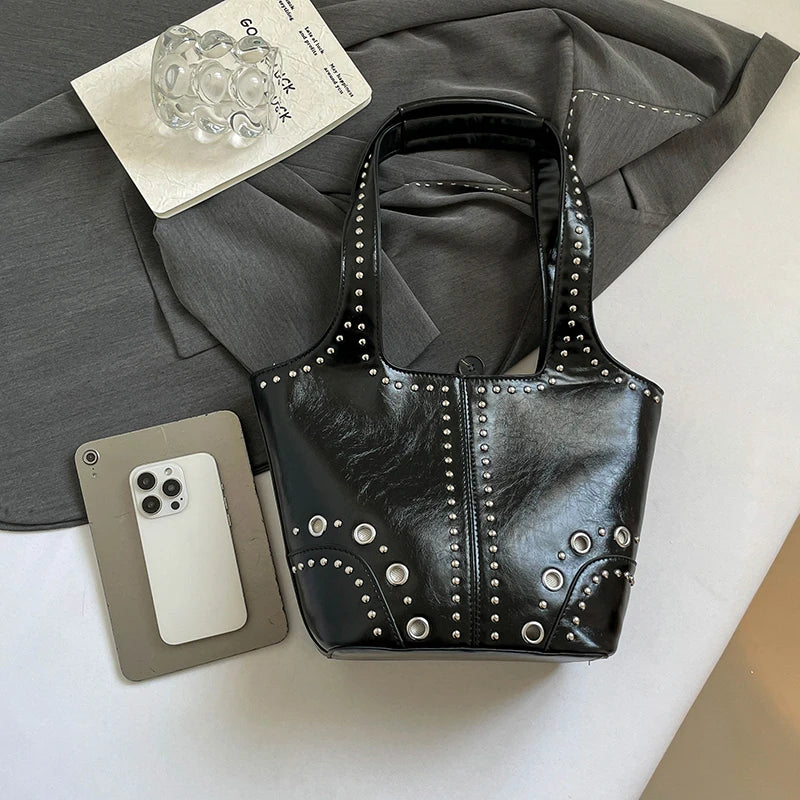Red Wedding Purse Fashion Handbag Clutch Women Korean Style Solid PU Leather Shoulder Bag Designer Bucket Tote Lady Commute Bag