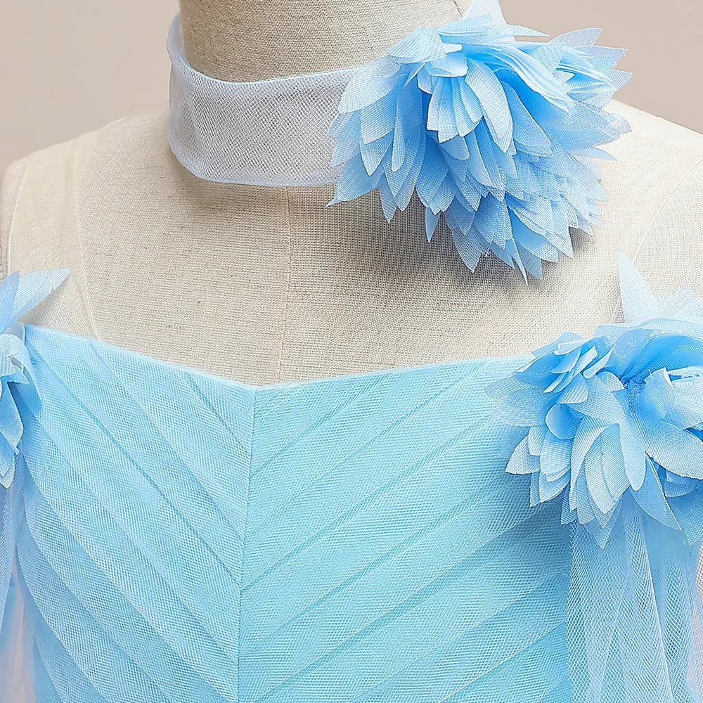 Off-Shoulder Tulle Junior Bridesmaid Dress