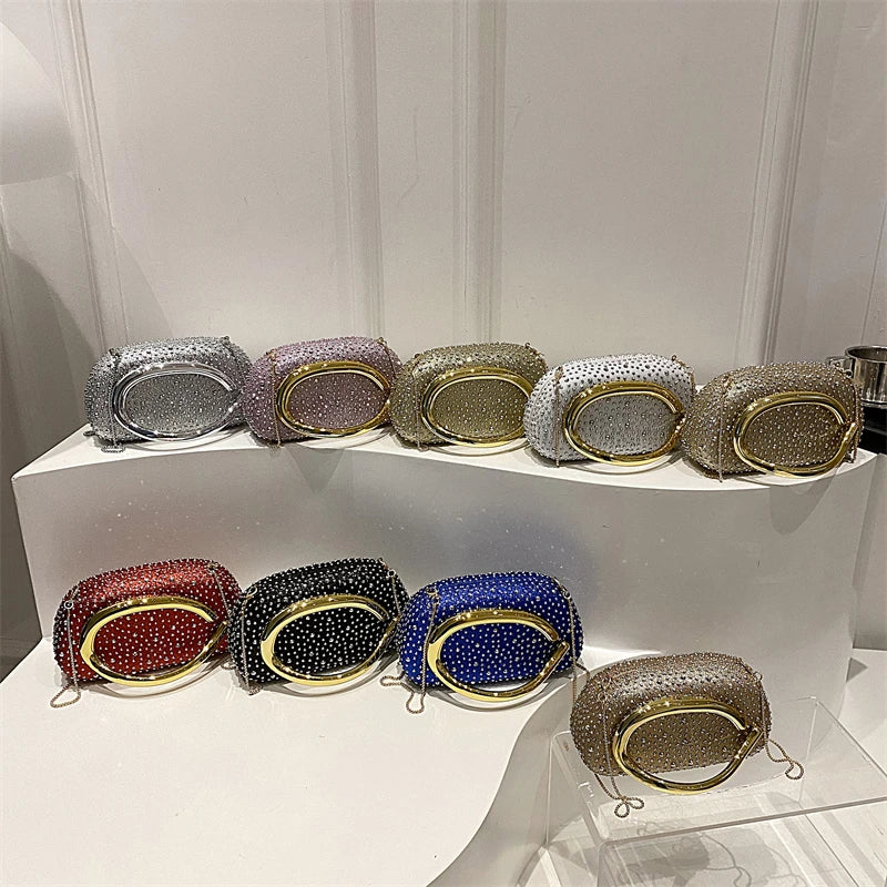 Red Wedding Evening Clutch Bag For Women Luxury Silver Gold Fashinon Party Purse And Handbag Trend Lady Lipstick Crossbody Bag