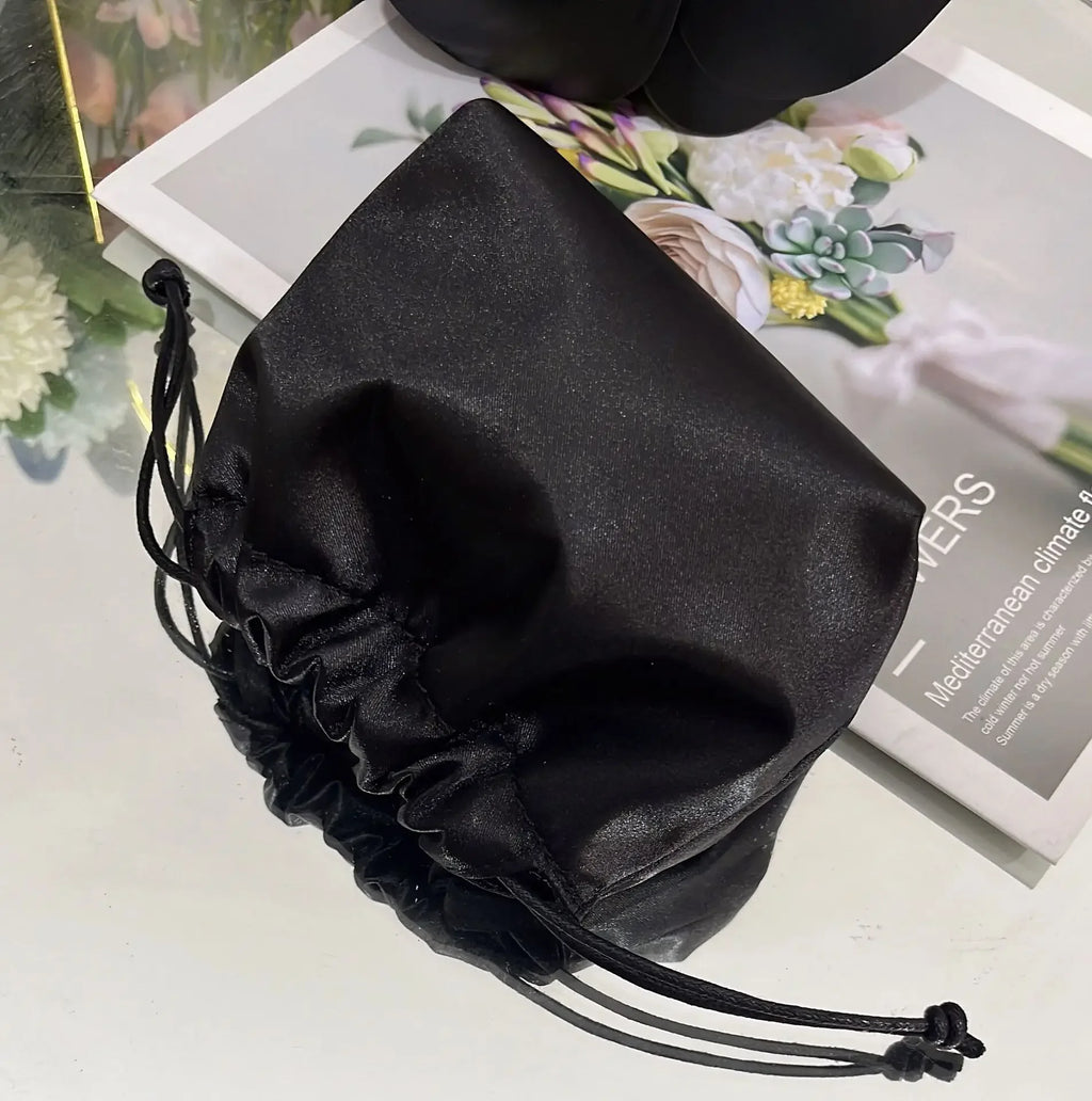 3D Floral Soft PU Leather Women Small Bucket Handbag Wedding Purse Dress Party Evening Bridal Clutch Bag