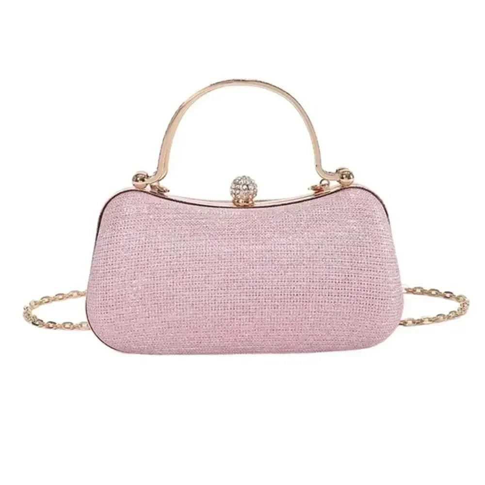 Wedding Bridal Beaded Women Evening Bag Dinner Bag Chain Shoulder Handbags Elegant Rhinestones Clutch Egg Shape Evening Bag