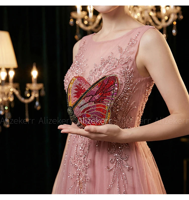 Butterfly Crystal Evening Clutch