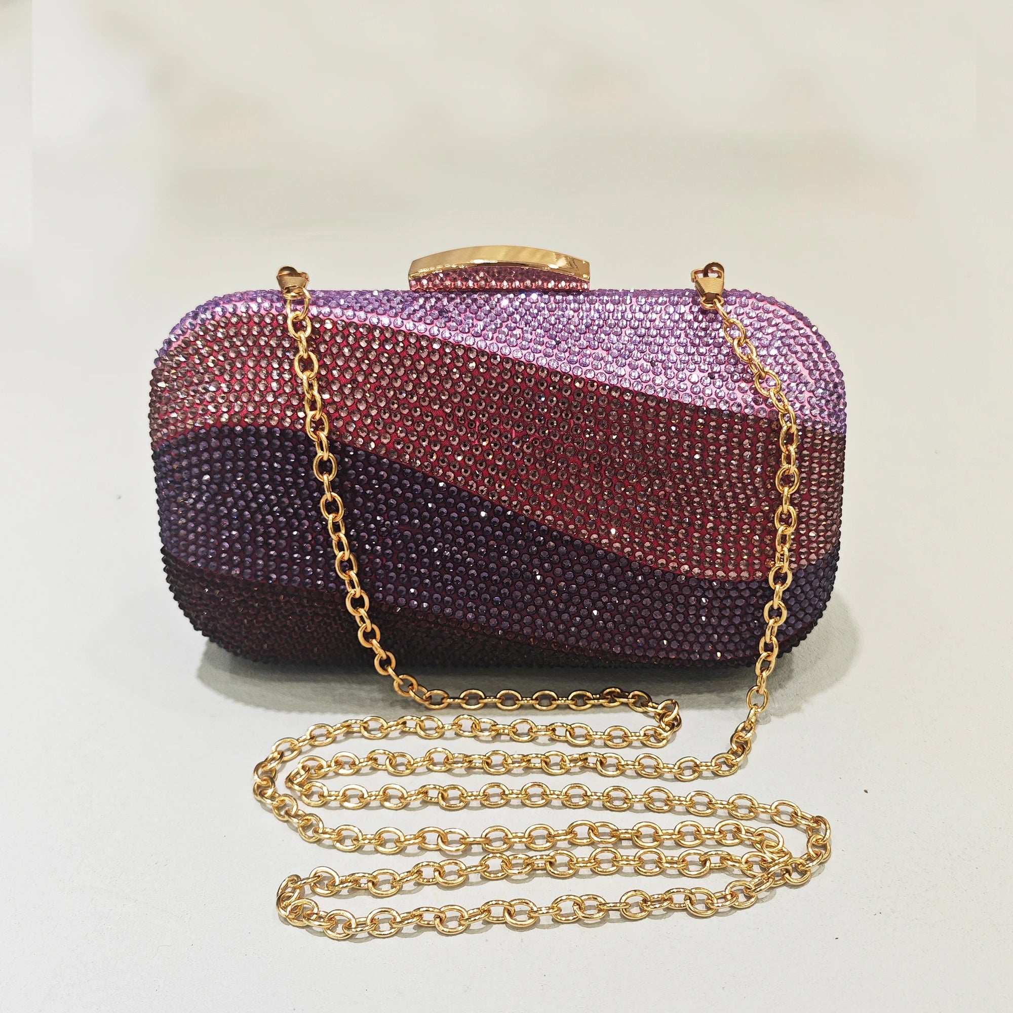 Women Blue/Pink/Green/GOLD Crystal Clutch Evening Bags Metal Hollow Box Minaudiere Handbag Bridal Purse Wedding Party Clutches