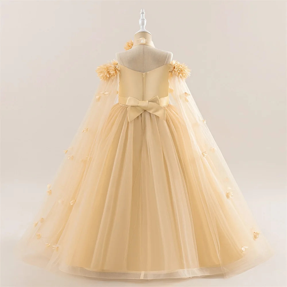 Off-Shoulder Tulle Junior Bridesmaid Dress