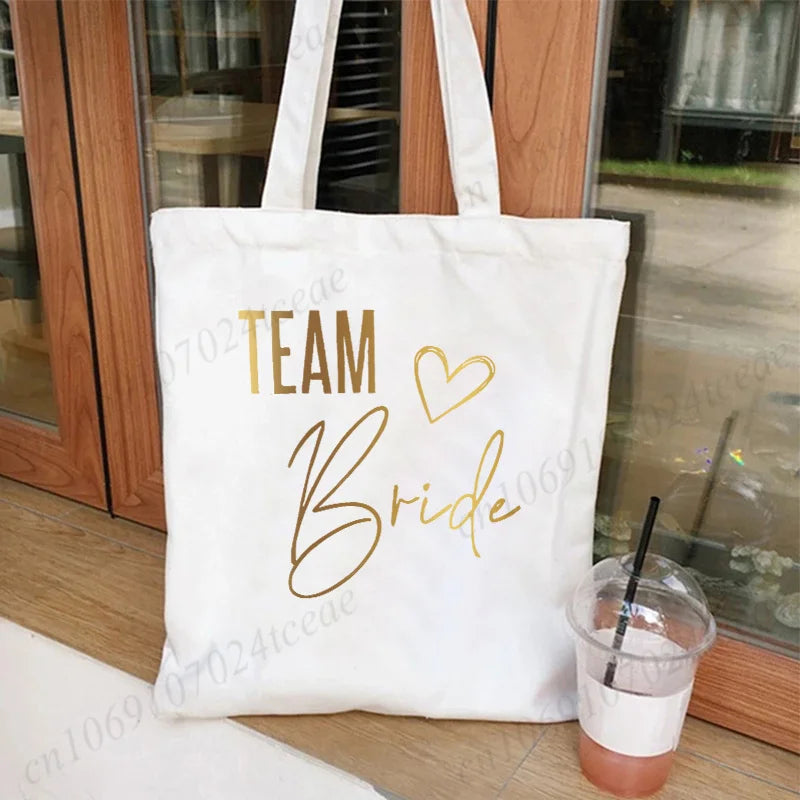 “Team Bride” Canvas Tote Bag