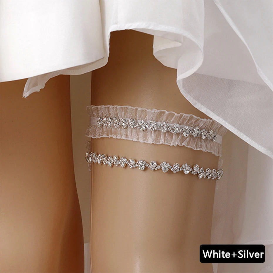Rhinestone and Crystal Bridal Garter Jewelry