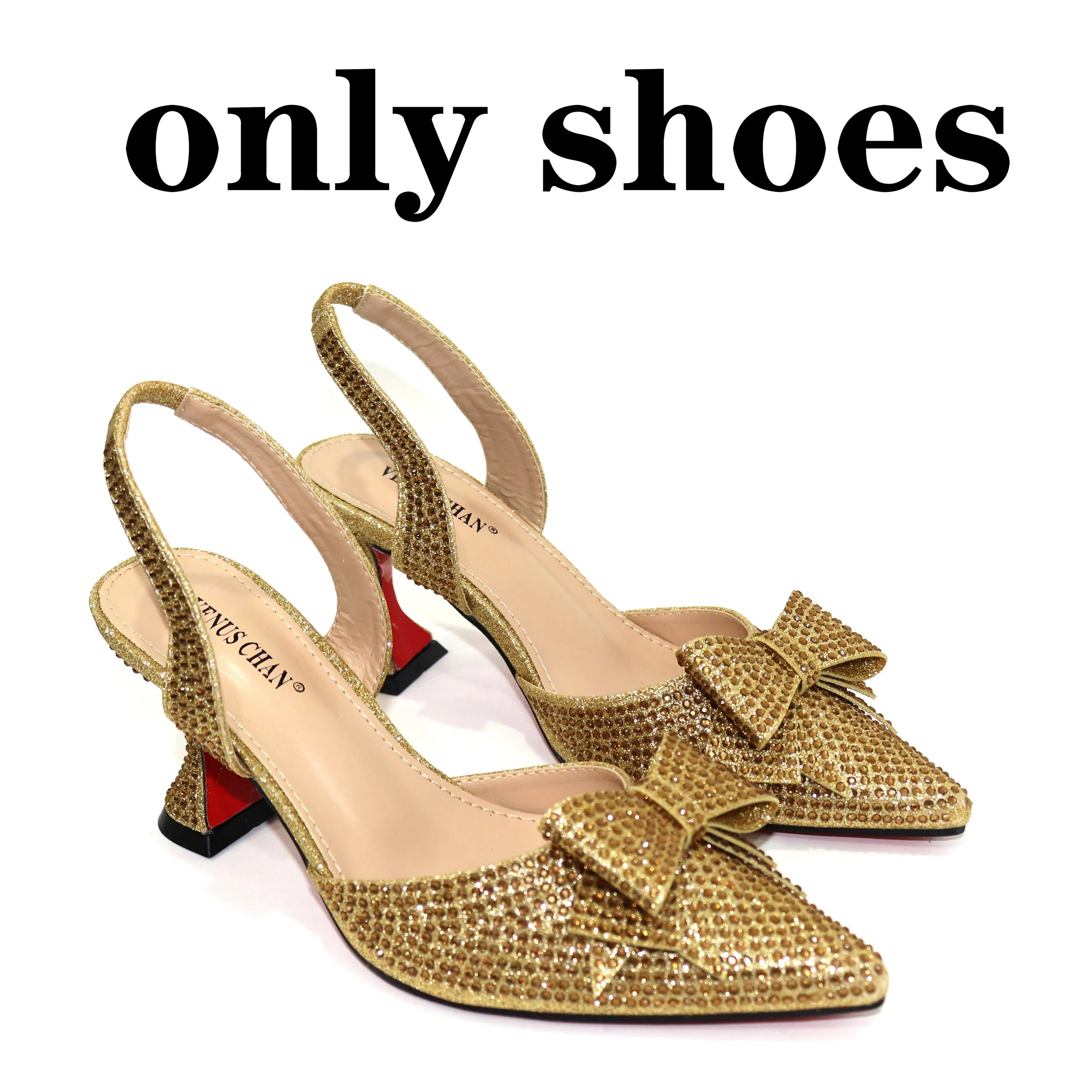 Rhinestone Bow Pointed-Toe Bridal Heel and Bag Set