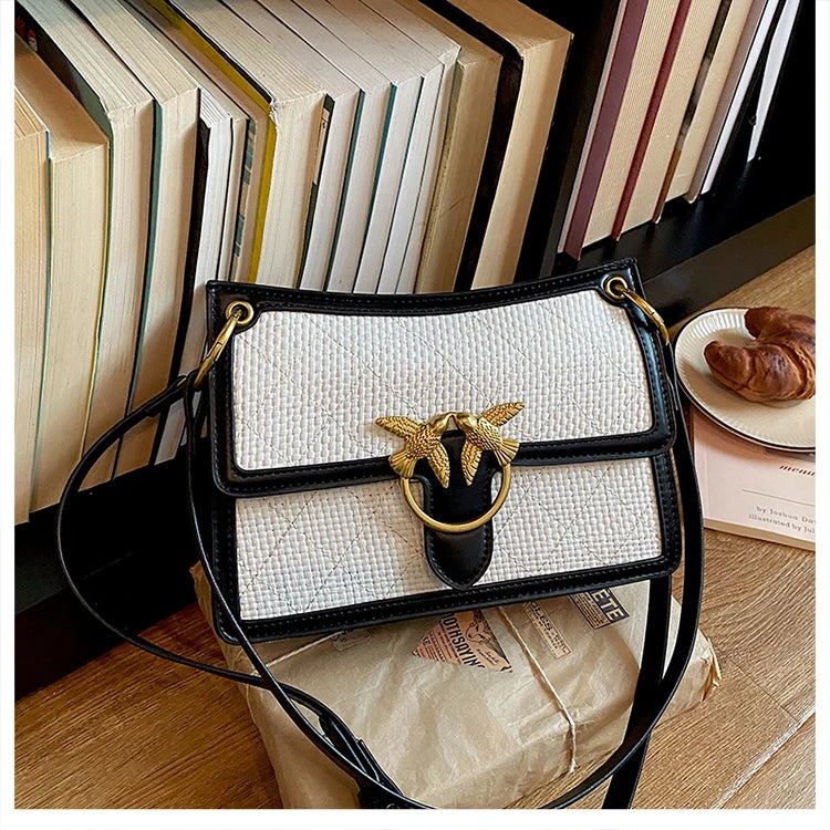 Unique Elegant Diaper Bag Leather Ladies Messenger Purse High End Minimalist Trendy Crossbody Handbag