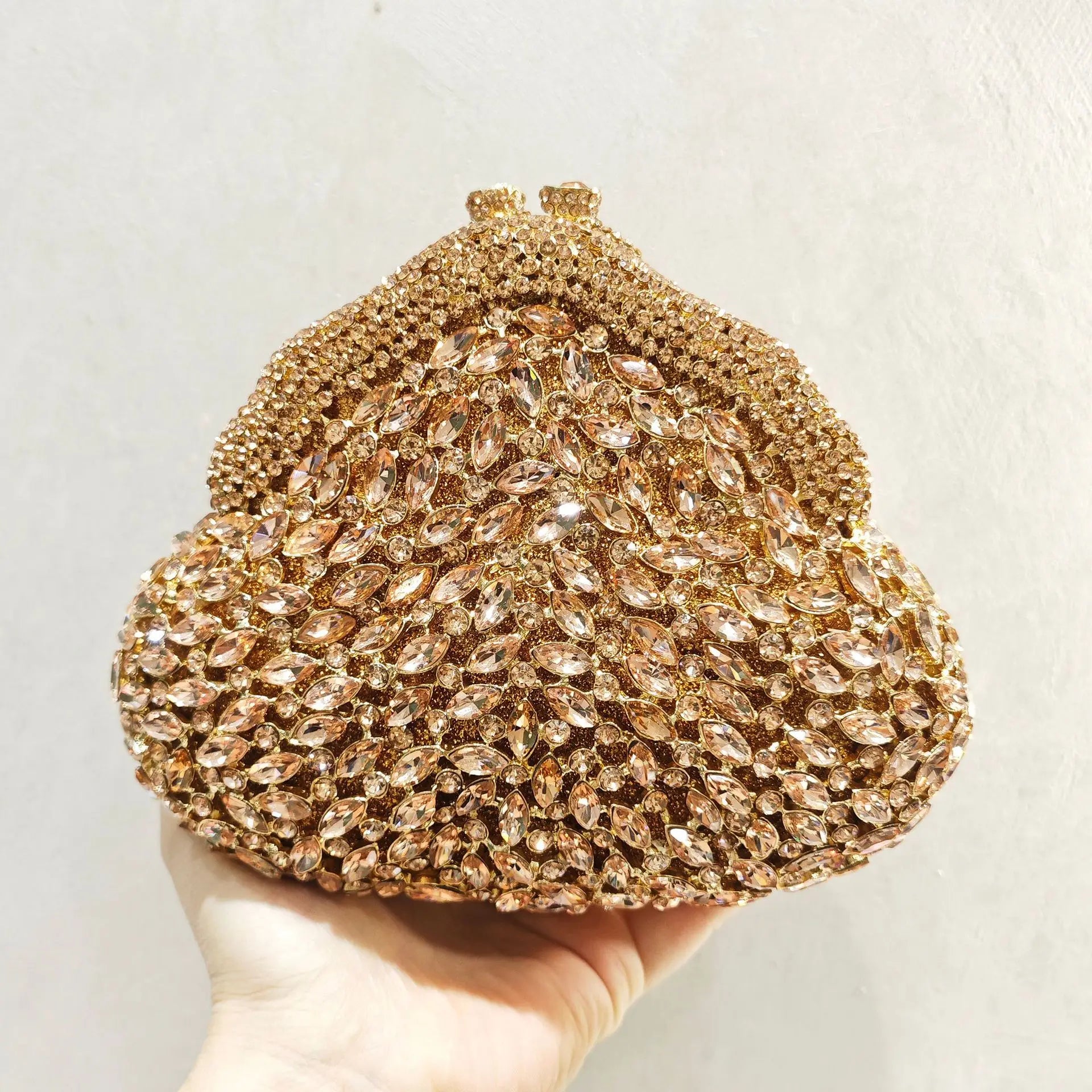 XIYUAN Red Diamond Evening Bag Women Crystal Bridal Purse Party Handbags Lady Green Rhinestone Clutches Metalic Minaudiere Bags