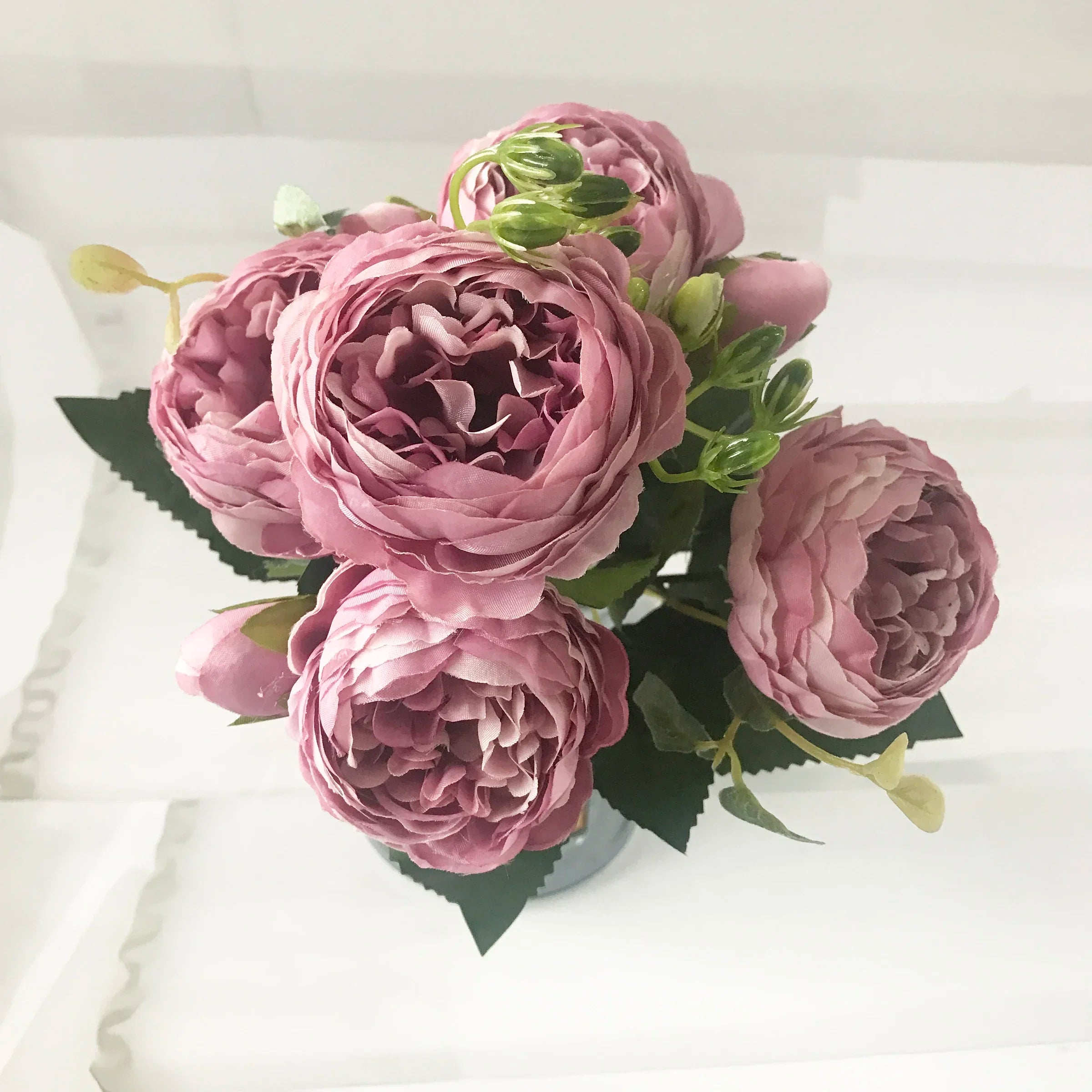 Silk Peony and Gypsophila Bouquet