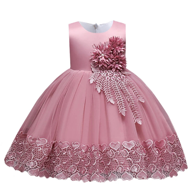 Lace Appliqué Summer Flower Girl Dress
