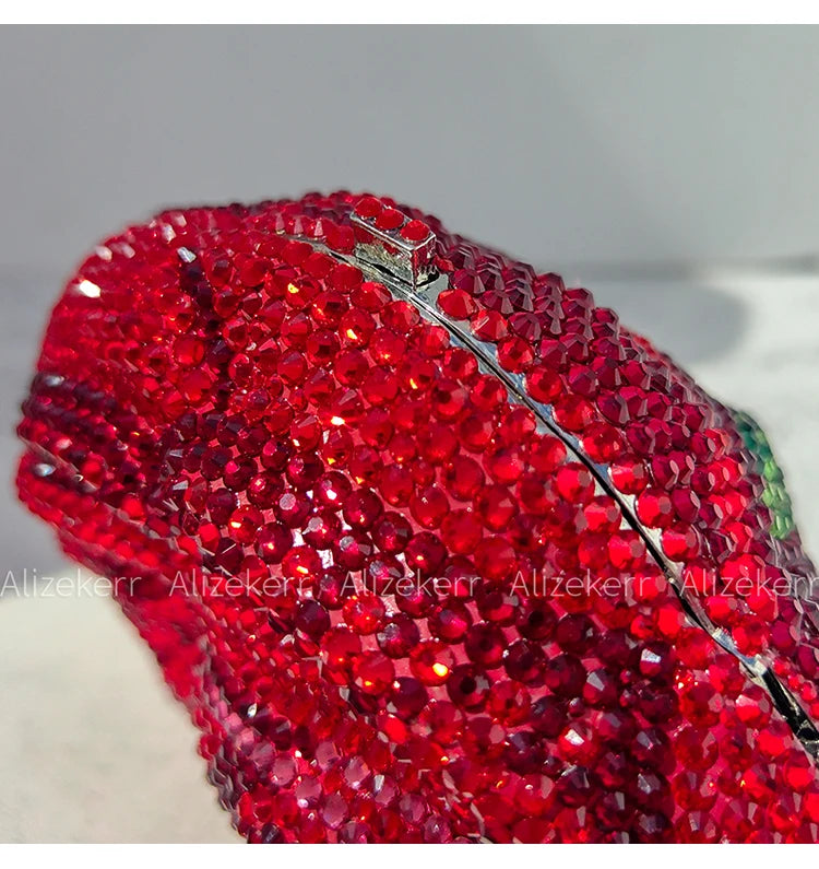 Rose-Shaped Flower Evening Clutch