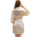 Customized Name Date Wedding Bathrobe Green Bridal Robe Bride Bridesmaid Wedding Robes Woman Bachelorette Hen Party