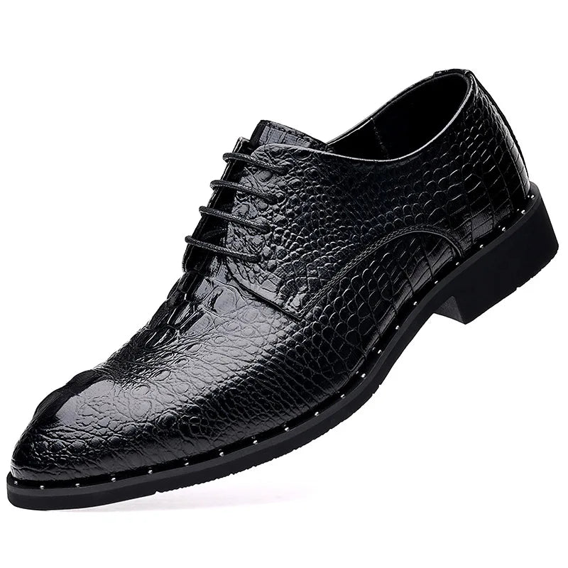 Men's Dress Shoes Business Formal Leather Lace Up All Season Comfortable Wedding Shoes Classic Business Casual Durable Footwear