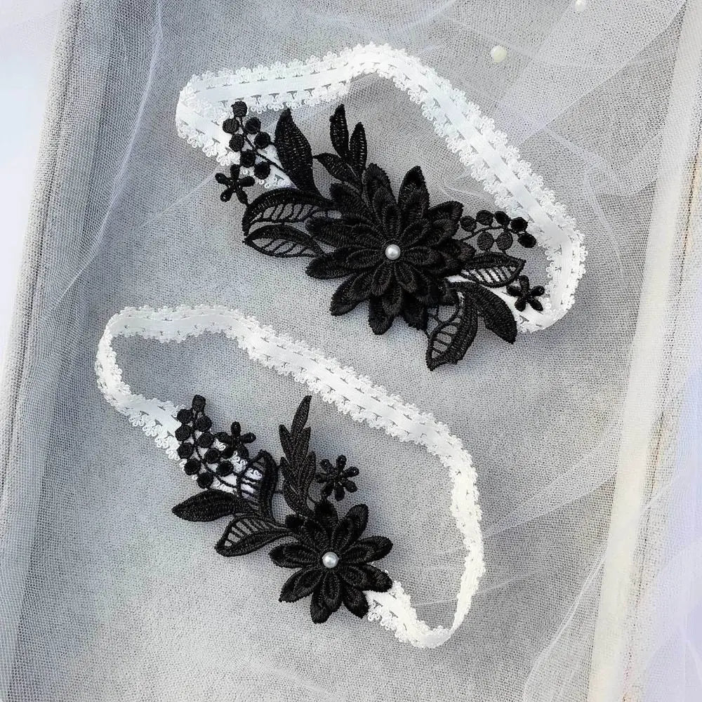 Fashion Polyester Wedding Garter Lace Embroidery Floral Bridal Thigh Ring Leg Ring Bridal