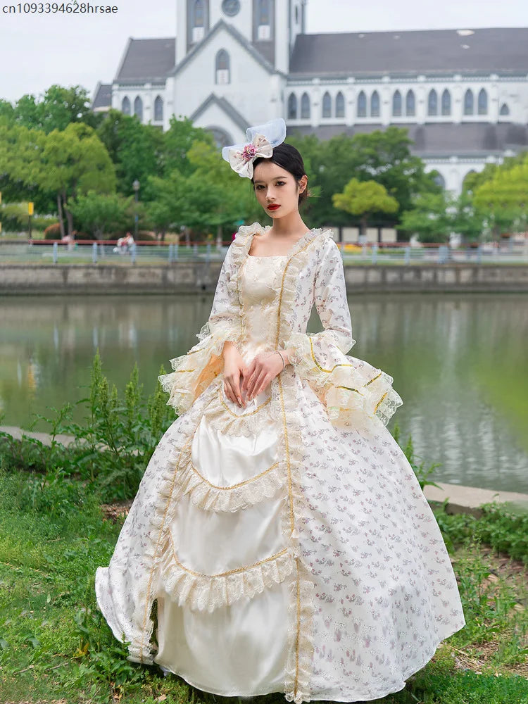 Medieval Retro Court Ball Gown Wedding Evening Dresses Victorian Prom Theater Party Gowns Masquerade Stage Princess Outfit