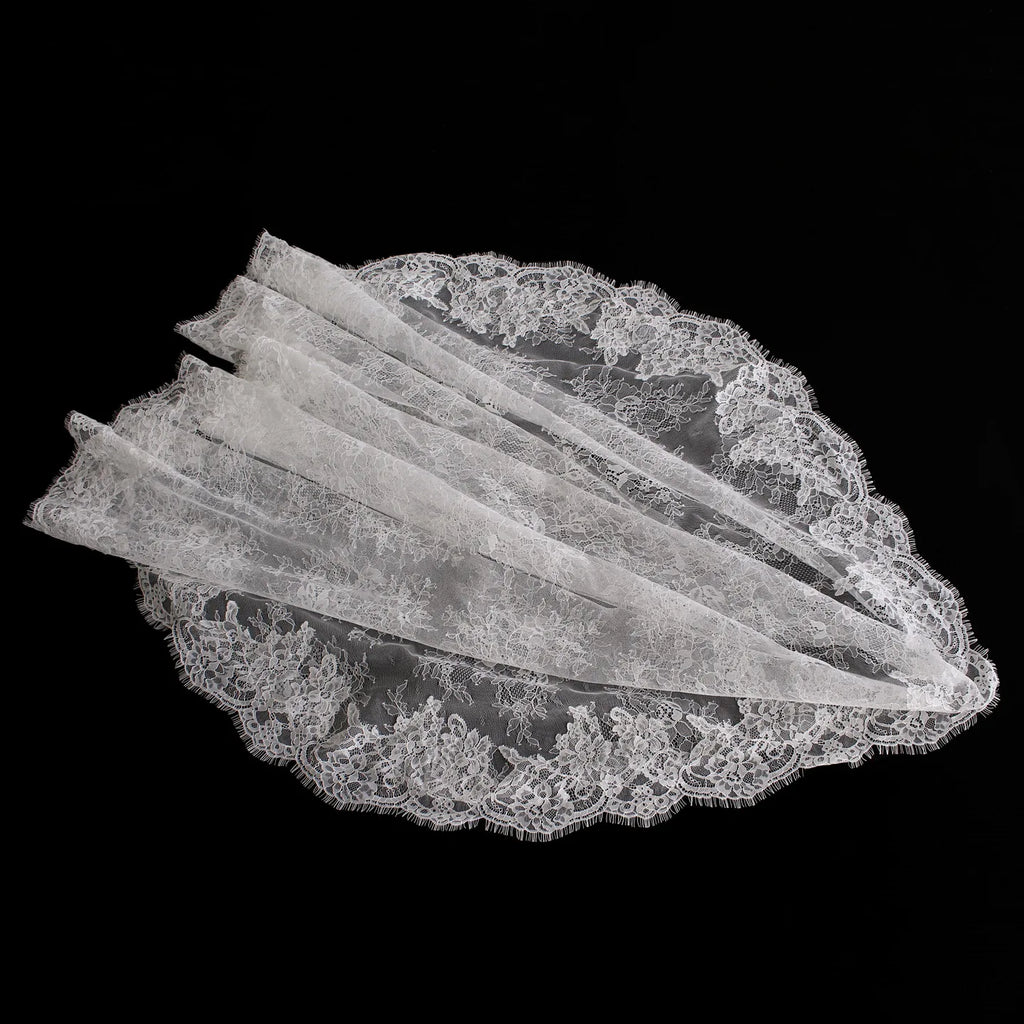 High Quality Wedding Veil Lace Bridal Veils  Short Lace Veils 0.9m*1.5m  Fairy Style Veils L&P DQL Studio