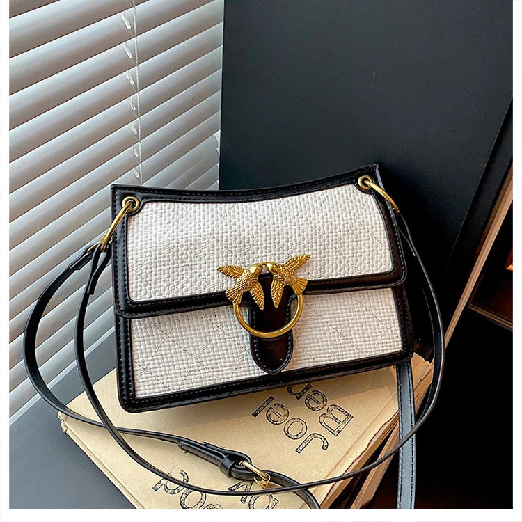 Unique Elegant Diaper Bag Leather Ladies Messenger Purse High End Minimalist Trendy Crossbody Handbag