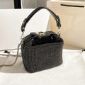 Crystal Rhinestone Silver Evening Clutch