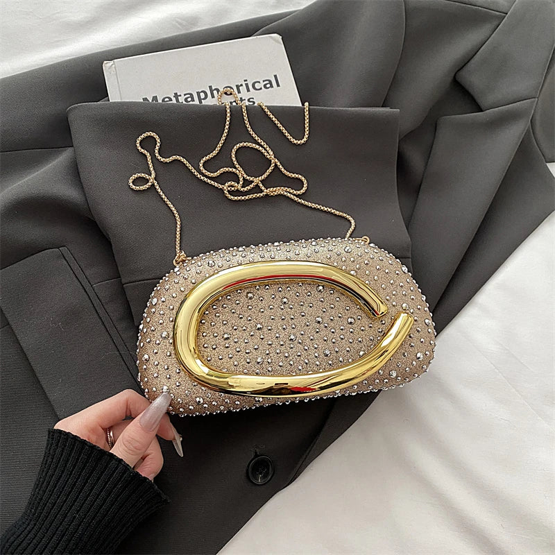 Red Wedding Evening Clutch Bag For Women Luxury Silver Gold Fashinon Party Purse And Handbag Trend Lady Lipstick Crossbody Bag