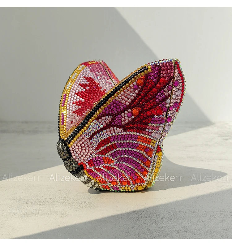 Butterfly Crystal Evening Clutch