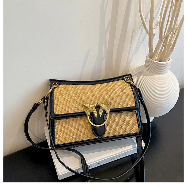 Unique Elegant Diaper Bag Leather Ladies Messenger Purse High End Minimalist Trendy Crossbody Handbag