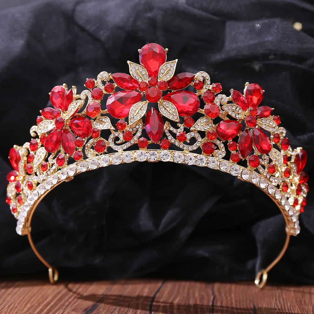 Baroque Crystal Crown Tiara